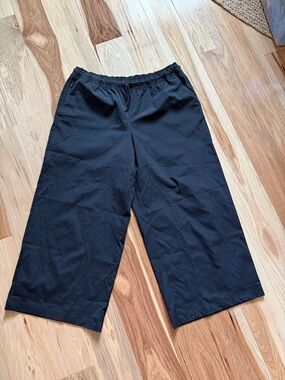 Athleta Black Elastic Waist Crop Pants